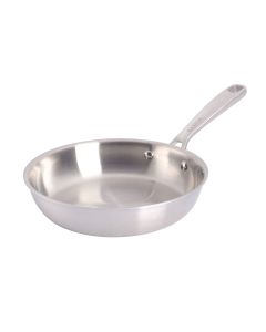 Babish 8 Inch Stainless Steel Tri-Ply Double Riveted Fry Pan in Silver